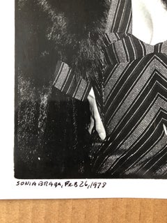 Vintage Print Silver Gelatin Signed Photograph Brazilian Actress Sonia Braga