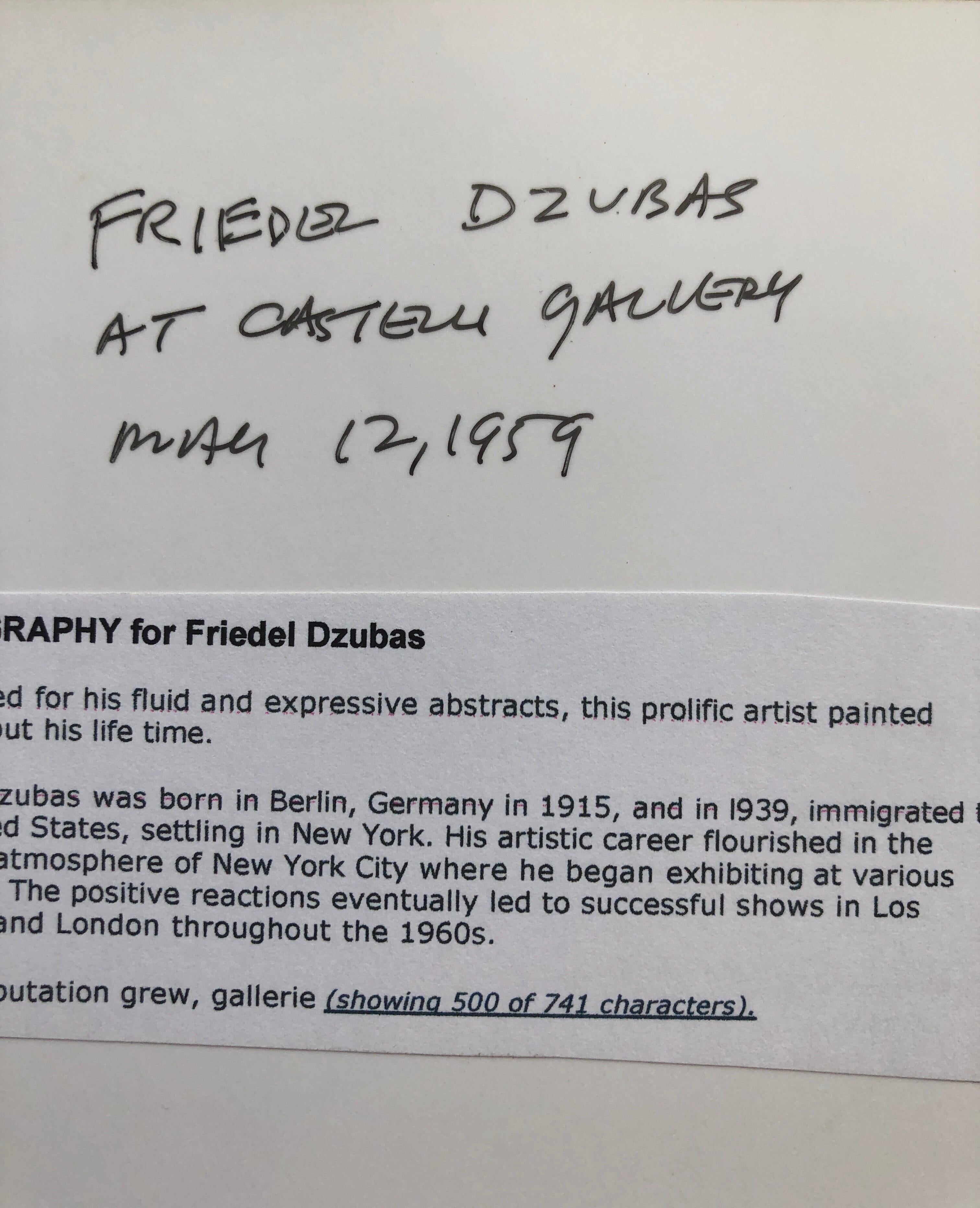 Photographie vintage signée Friedl Dzubas, artiste new-yorkais en vente 1