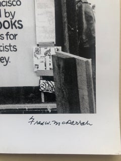 Vintage Print Silver Gelatin Signed Photograph Jack Kerouac Street Sign Photo
