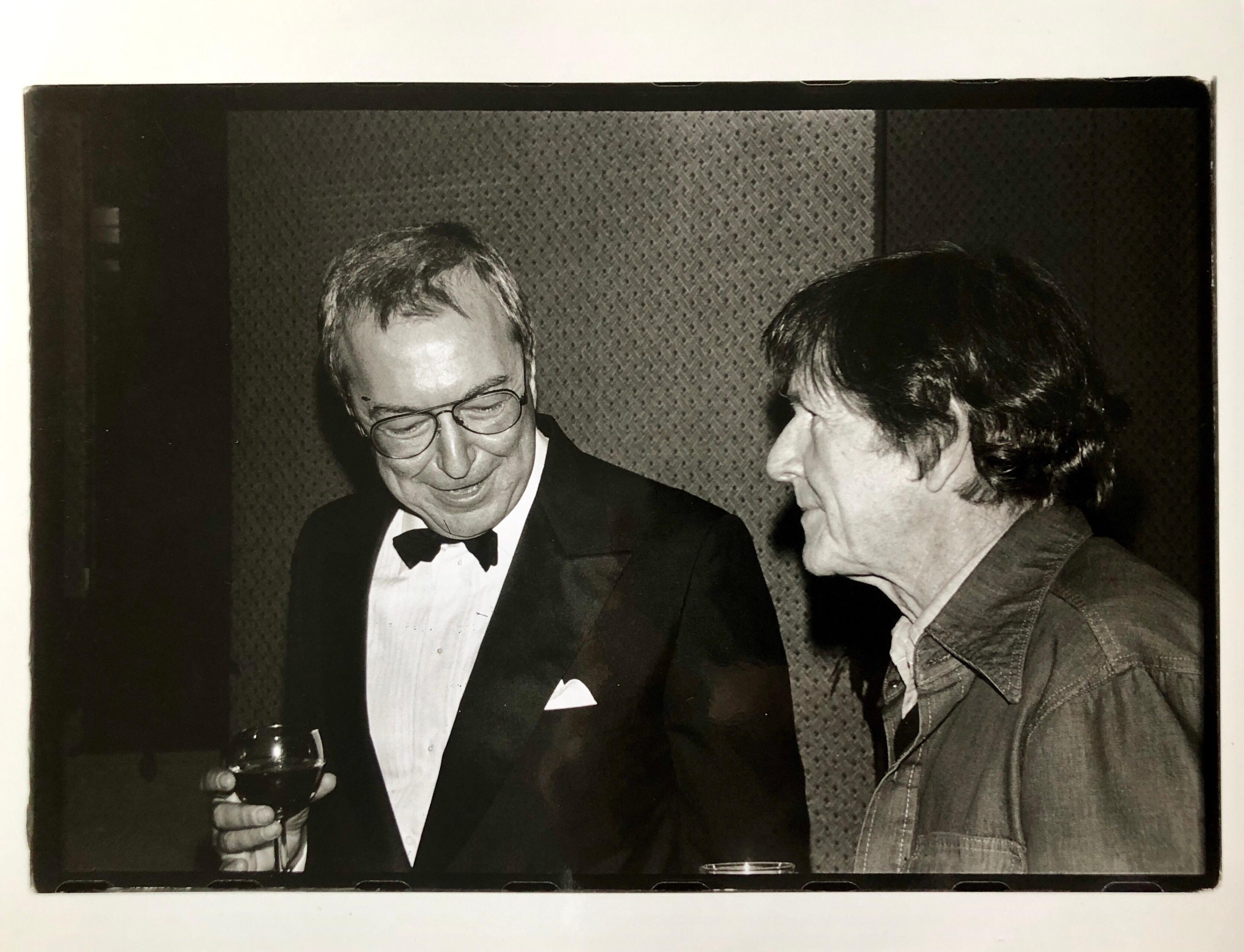 Vintage Print Silver Gelatin Signed Photograph Jasper Johns, John Cage, Whiney