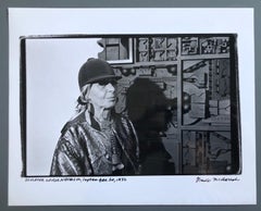 Vintage Print Silver Gelatin Signed Photograph Louise Nevelson Sculpture