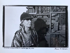 Vintage Print Gelatina de plata Fotografía firmada Louise Nevelson Escultura 