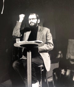 Vintage Print Silver Gelatin Signed Photograph Poet Allen Ginsberg Howl Photo