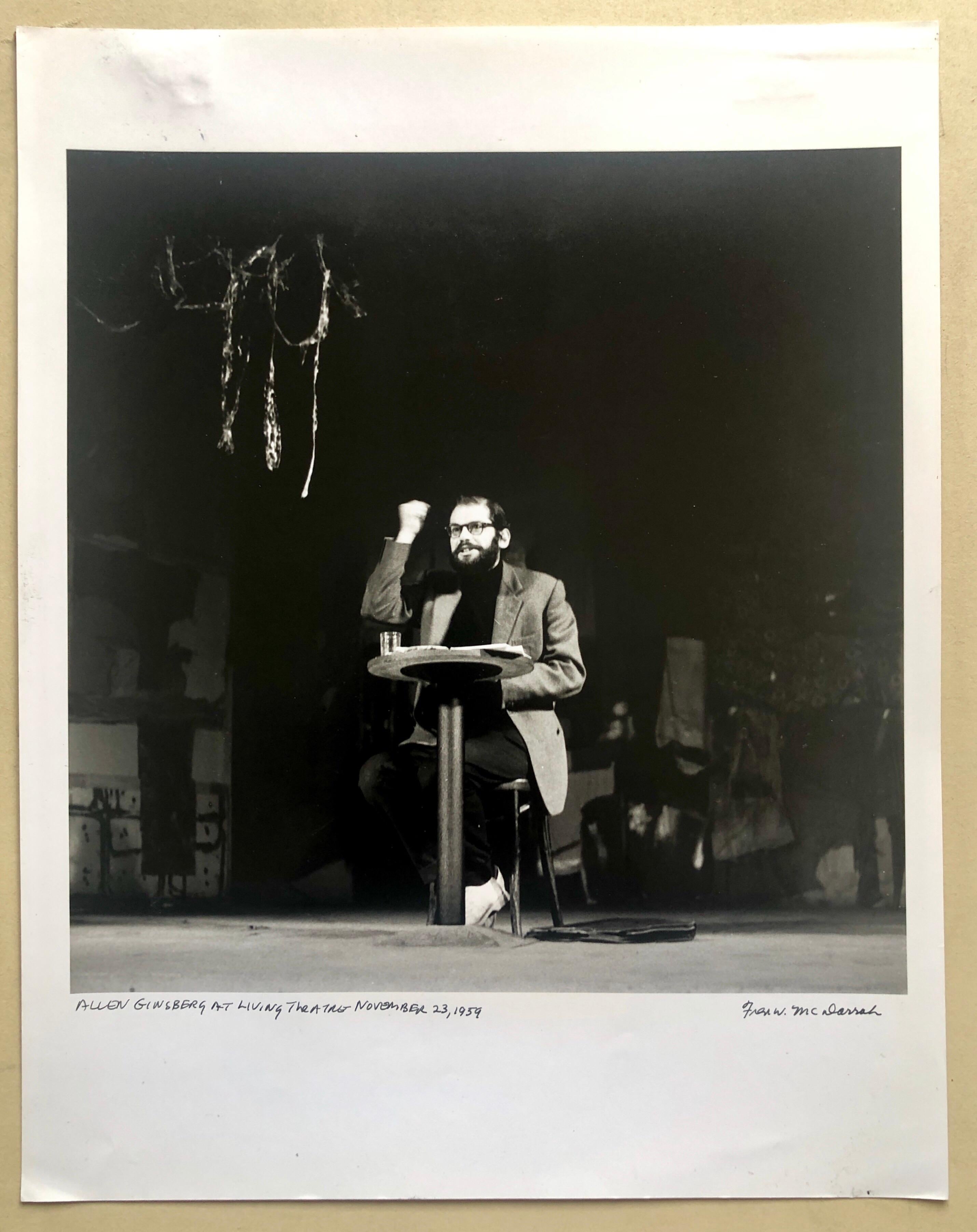 Vintage Print Silver Gelatin Signed Photograph Poet Allen Ginsberg Howl Photo For Sale 7
