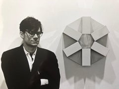 Stampa d'epoca su gelatina d'argento, fotografia autografata di Robert Smithson, artista di Land Art