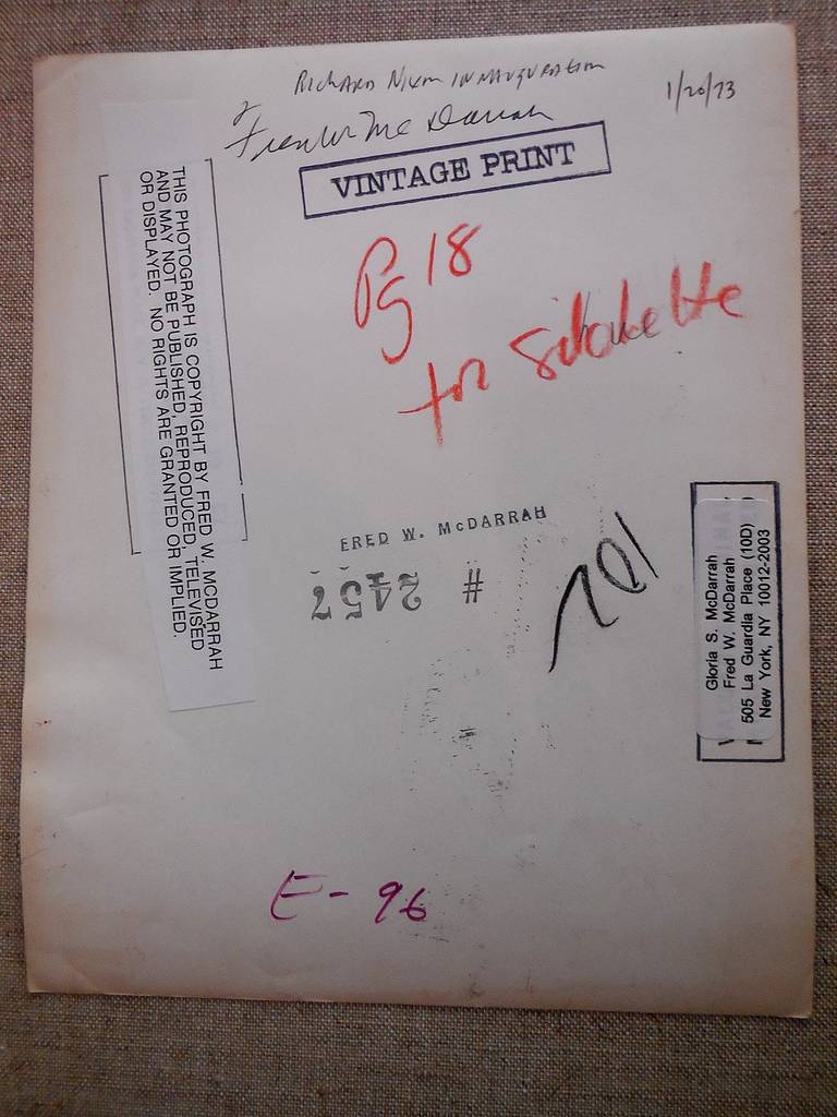 Vintage Signed Silver Gelatin Photgraph Richard Nixon For Sale 1
