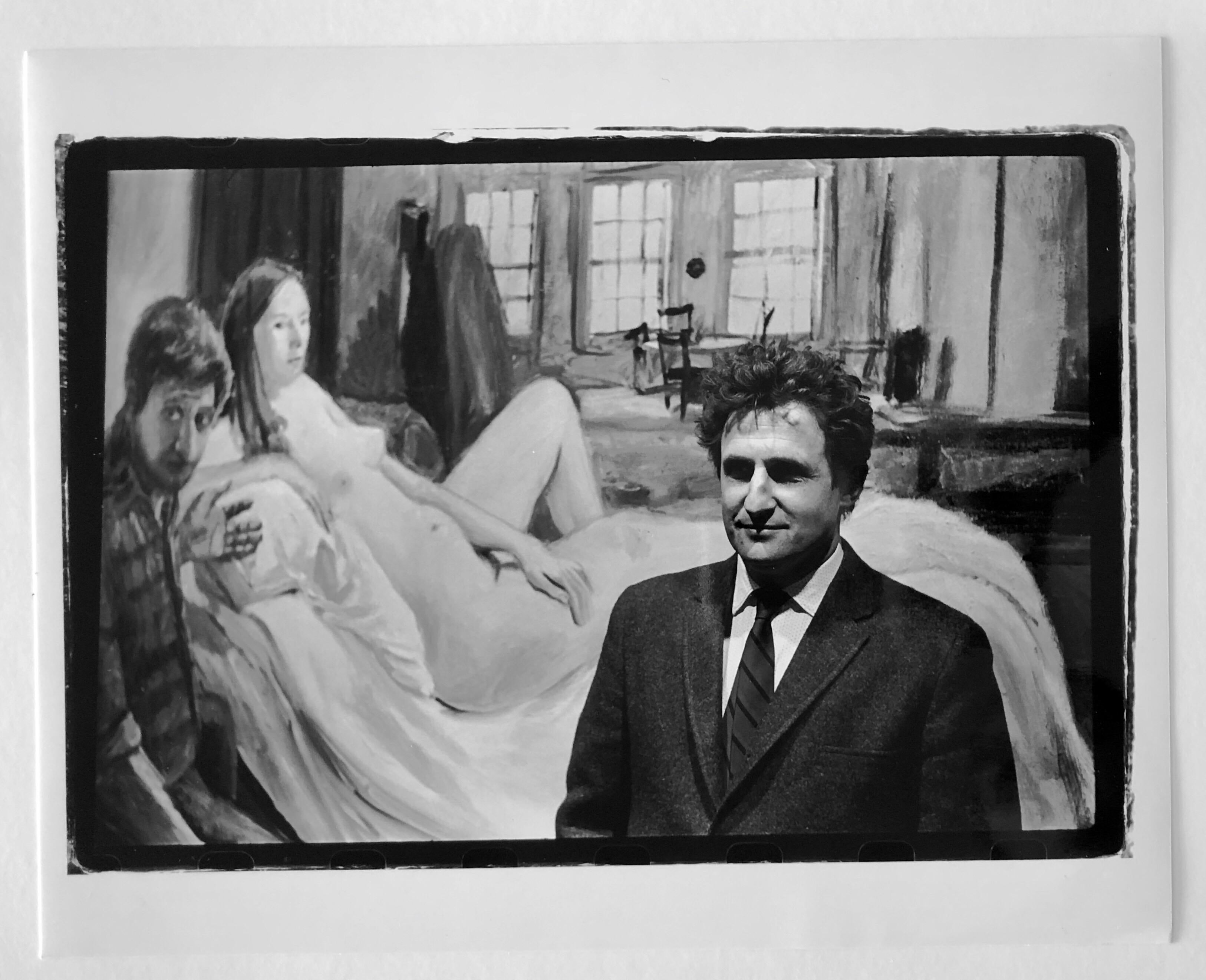 Vintage Signé  Photographie gélatino-argentique Paul Georges Studio Painting Photo en vente 1