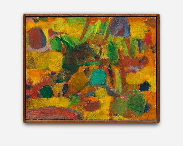 Fred Mitchell Abstract Painting - "Untitled", Small Multicolor Abstract, Oil on Canvas, Signed By the Artist