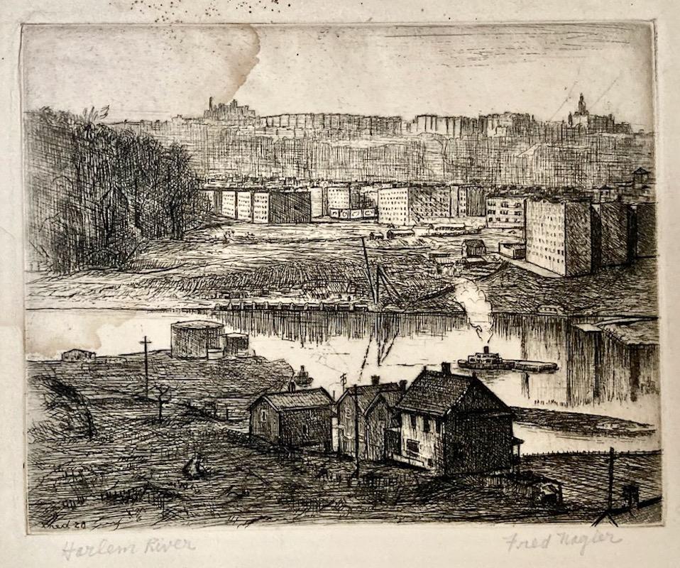 Massachusetts-born Fred Nagler studied at the Art Students League from 1914 to 1917, with George Bridgeman  and Robert Henri, and eventually became a member of the Board of Control. He taught at the Connecticut College for Women, and after the death