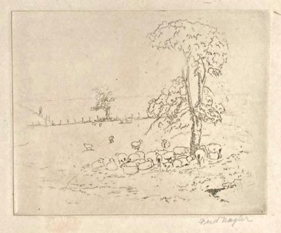 Fred Nagler, (Pecore sotto un albero)