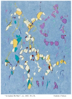Pintura al óleo contemporánea de estilo minimalista sobre lienzo, enmarcada, 50 x 38 pulgadas, Nelson