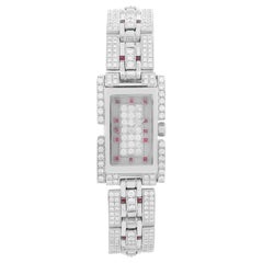 Fred of Paris 18 Karat White Gold Pave Diamond Ladies Watch