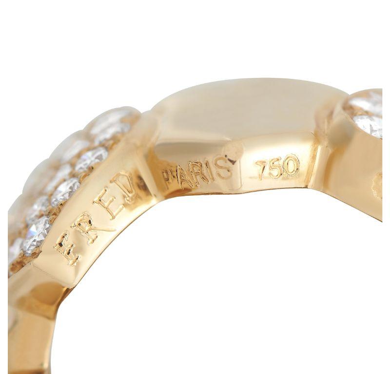 Fred of Paris Herzring aus 18 Karat Gelbgold mit 1,0 Karat Diamanten im Zustand „Hervorragend“ in Southampton, PA