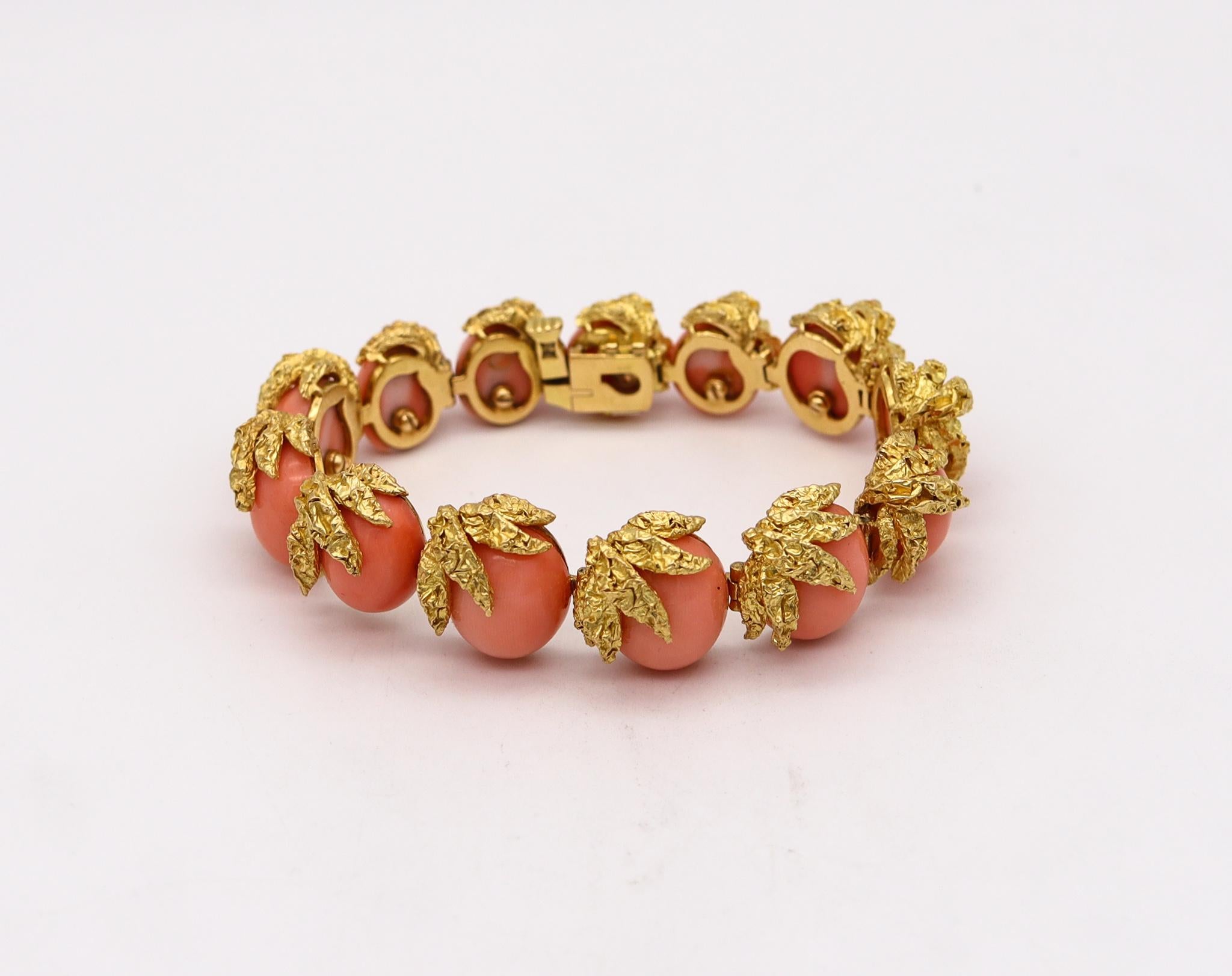 coral gold bracelet