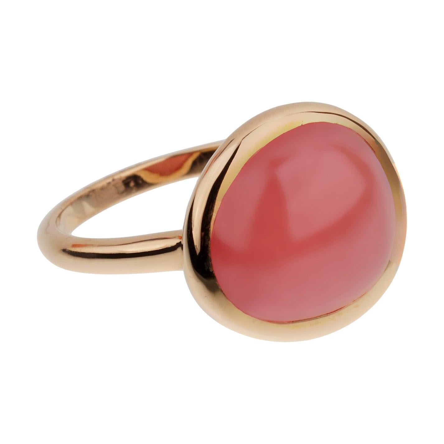 Fred of Paris 7 Karat Cabochon Roségold Cocktail-Ring