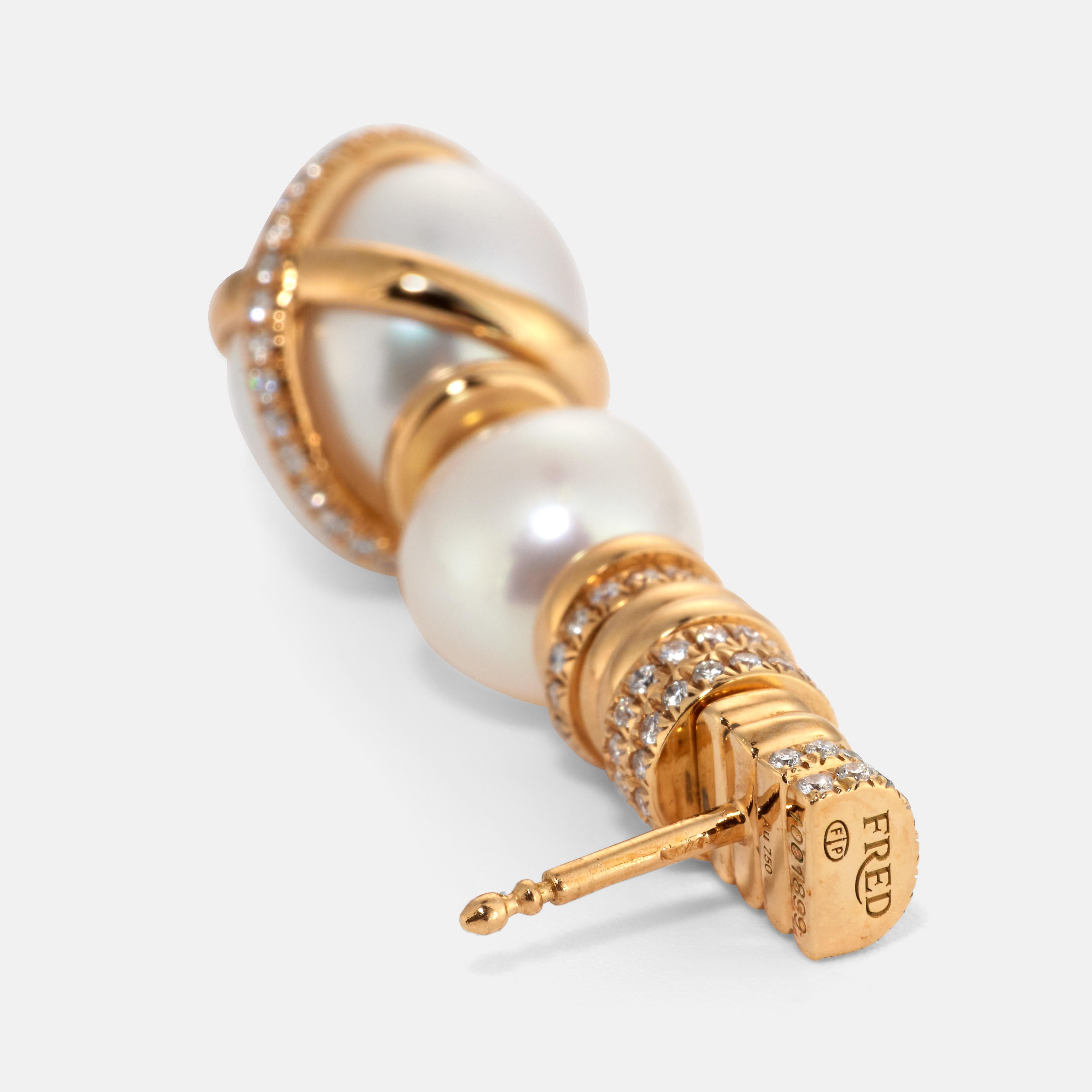 Donna Fred of Paris - Orecchini di perle Baie des Anges in vendita