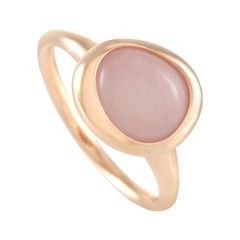Fred of Paris Belle Rives 18k Rose Gold and Pink Quartz Ring