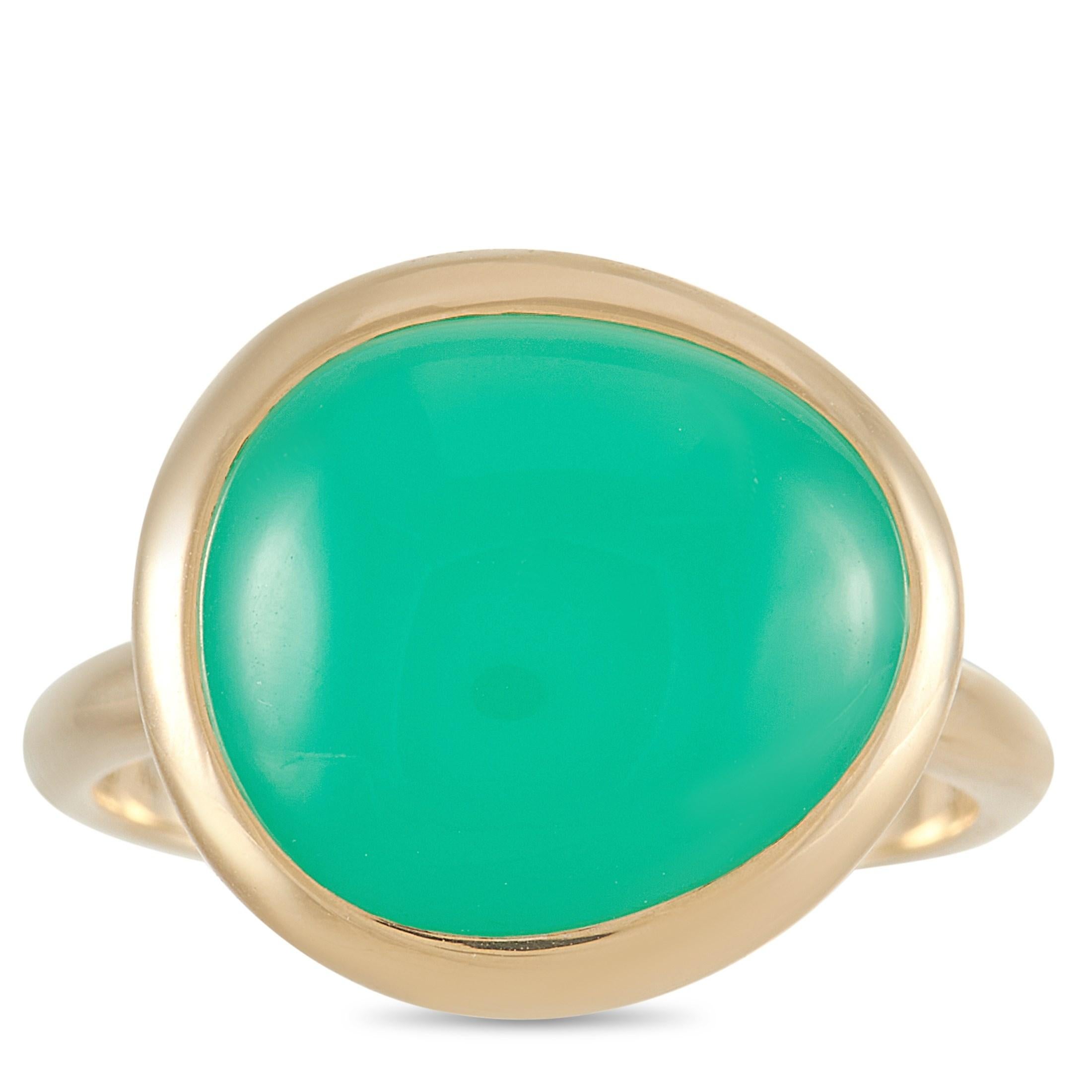Women's Fred of Paris Belle Rives 18K Yellow Gold Chrysoprase Ring