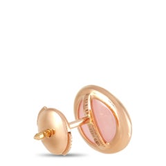 Fred of Paris Belles Rives 18K Rose Gold Pink Quartz Stud Earrings