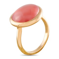 Fred of Paris Belles Rives 18K Rose Gold Rhodochrosite Ring FP10-050426