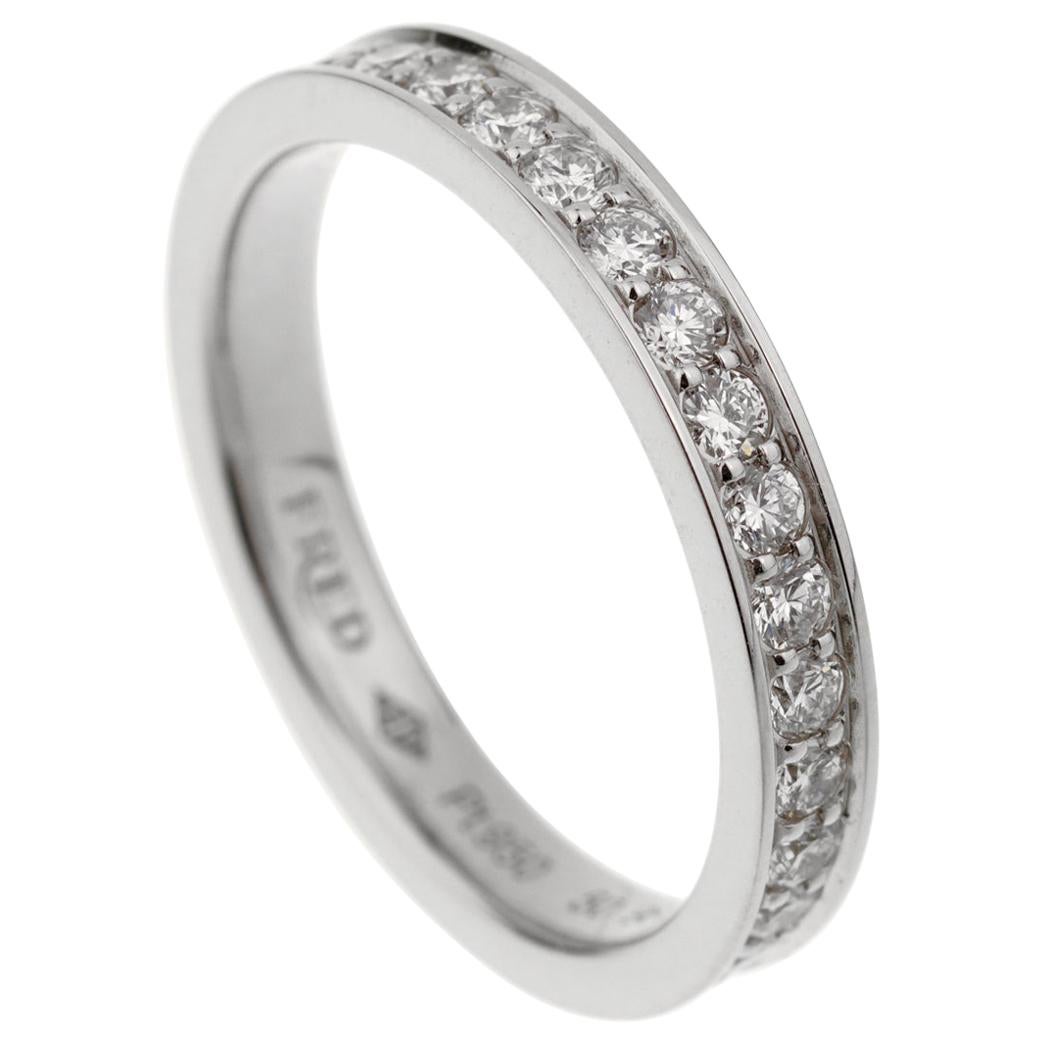 Fred of Paris Diamond Platinum Eternity Ring For Sale