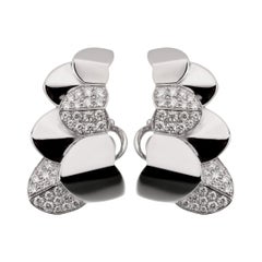 Fred of Paris Double Arc White Gold Diamond Earrings