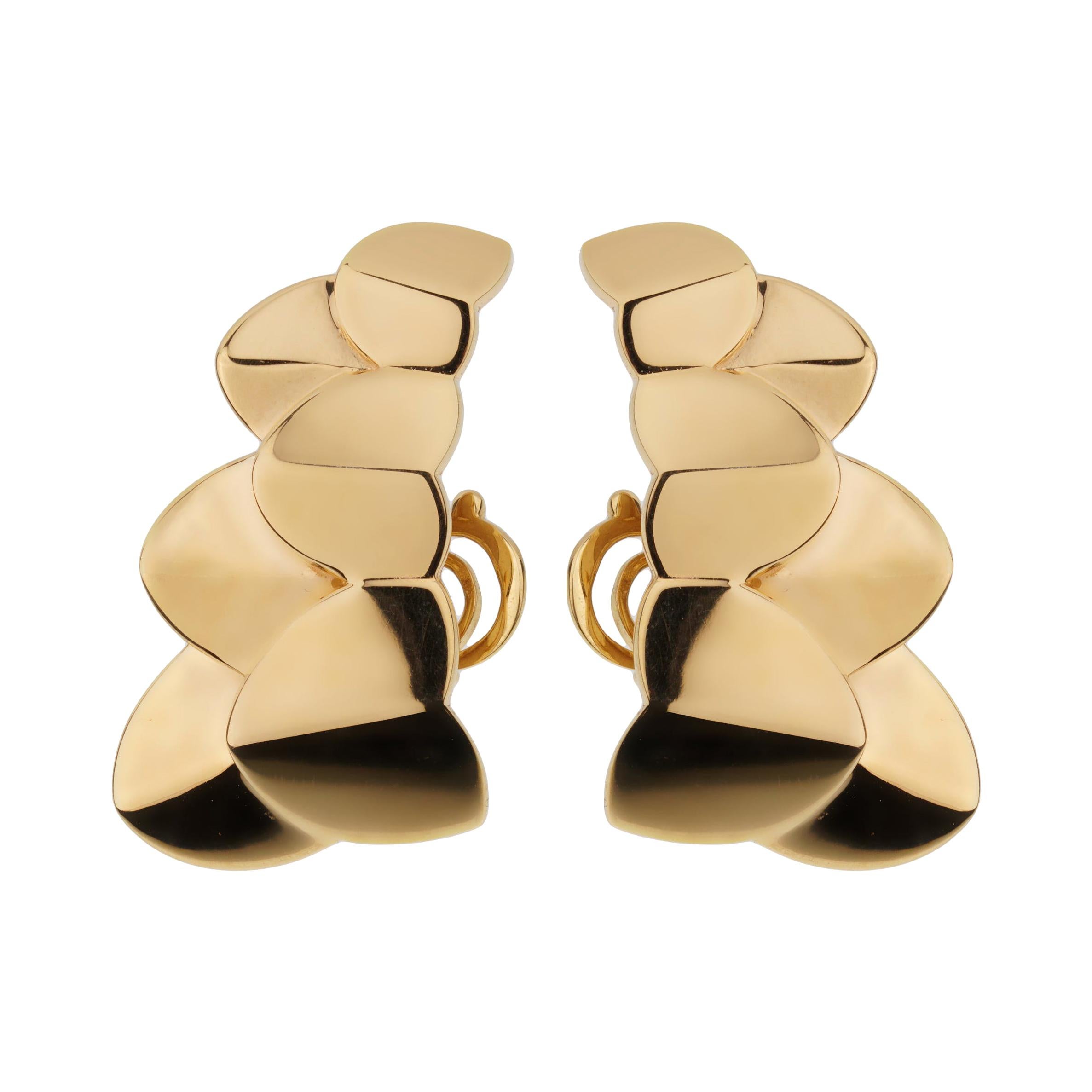 Fred of Paris Double Arc Yellow Gold Earrings