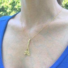 Fred of Paris Eiffel Tower 18 Karat Yellow Gold Pendant
