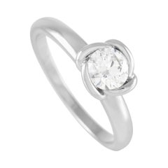 Fred of Paris Fleur Celeste Platinum 0.30 Ct G-VS1 Diamond Engagement Ring