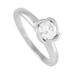 Fred of Paris Fleur Celeste Platinum 0.31 Ct H-VS1 Diamond Engagement Ring