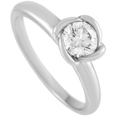 Fred of Paris Fleur Celeste Platinum 0.50 Carat F-VVS2 Diamond Engagement Ring