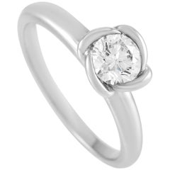 Fred of Paris Fleur Celeste Platinum 0.51 Carat D-VVS1 Diamond Engagement Ring