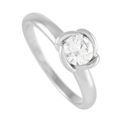 Fred of Paris Fleur Celeste Platinum 0.54 Ct F-VVS2 Diamond Engagement Ring