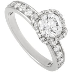 Fred of Paris Fleur Celeste Platinum 1.22 Carat D-VS2 Diamond Engagement Ring