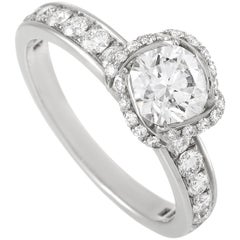 Fred of Paris Fleur Celeste Platinum 1.25 Carat F-VVS1 Diamond Engagement Ring