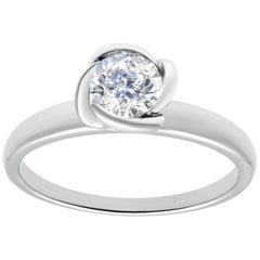 Fred of Paris Fleur Celeste Platinum Diamond Engagement Ring 0.51 Carat