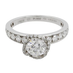 Fred of Paris Fleur Celeste Platinum Diamond Engagement Ring 1.25 Carat