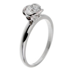 Fred of Paris GIA Certified Fleur Celeste Platinum .51 Carat Diamond Ring