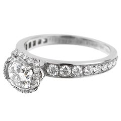 Fred of Paris GIA Certified Platinum Diamond Engagement Ring 1.23 Carat