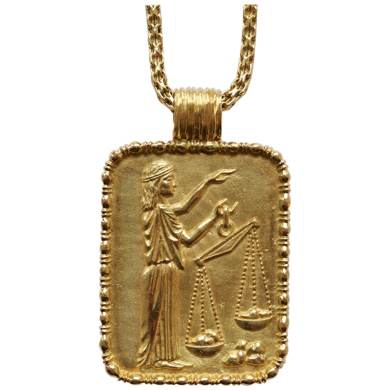 Fred of Paris Gold Libra Pendant