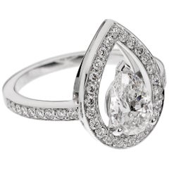 Fred of Paris Bague de fiançailles Lovelight avec diamant poire de 1,48 carat