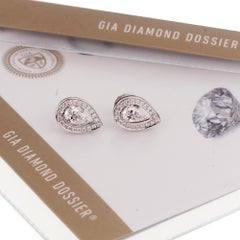 Fred of Paris Lovelight GIA Certified Pear Shaped Diamond Stud Earrings