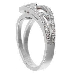 Fred of Paris Bague Lovelight en platine avec diamants en forme de poire