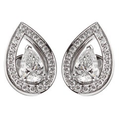Fred of Paris Lovelight Pear Shaped Diamond Stud Earrings