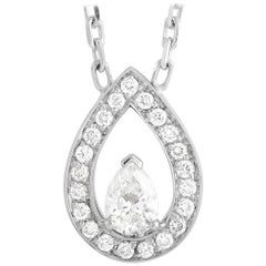 Fred of Paris Lovelight White Gold 0.43ct Diamond Pendant Necklace