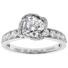 Fred of Paris Platinum Diamond Engagement Ring 1.22 Carat