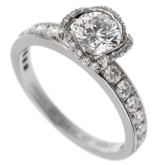 Fred of Paris Platinum Diamond Engagement Ring 1.22 Carat Sz 6