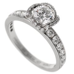 Fred of Paris Platinum Diamond Engagement Ring 1.23CT Sz 6