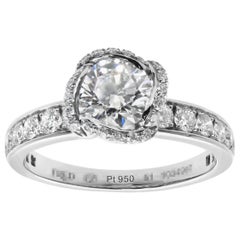 Fred of Paris Platinum Diamond Engagement Ring 1.25 Carat