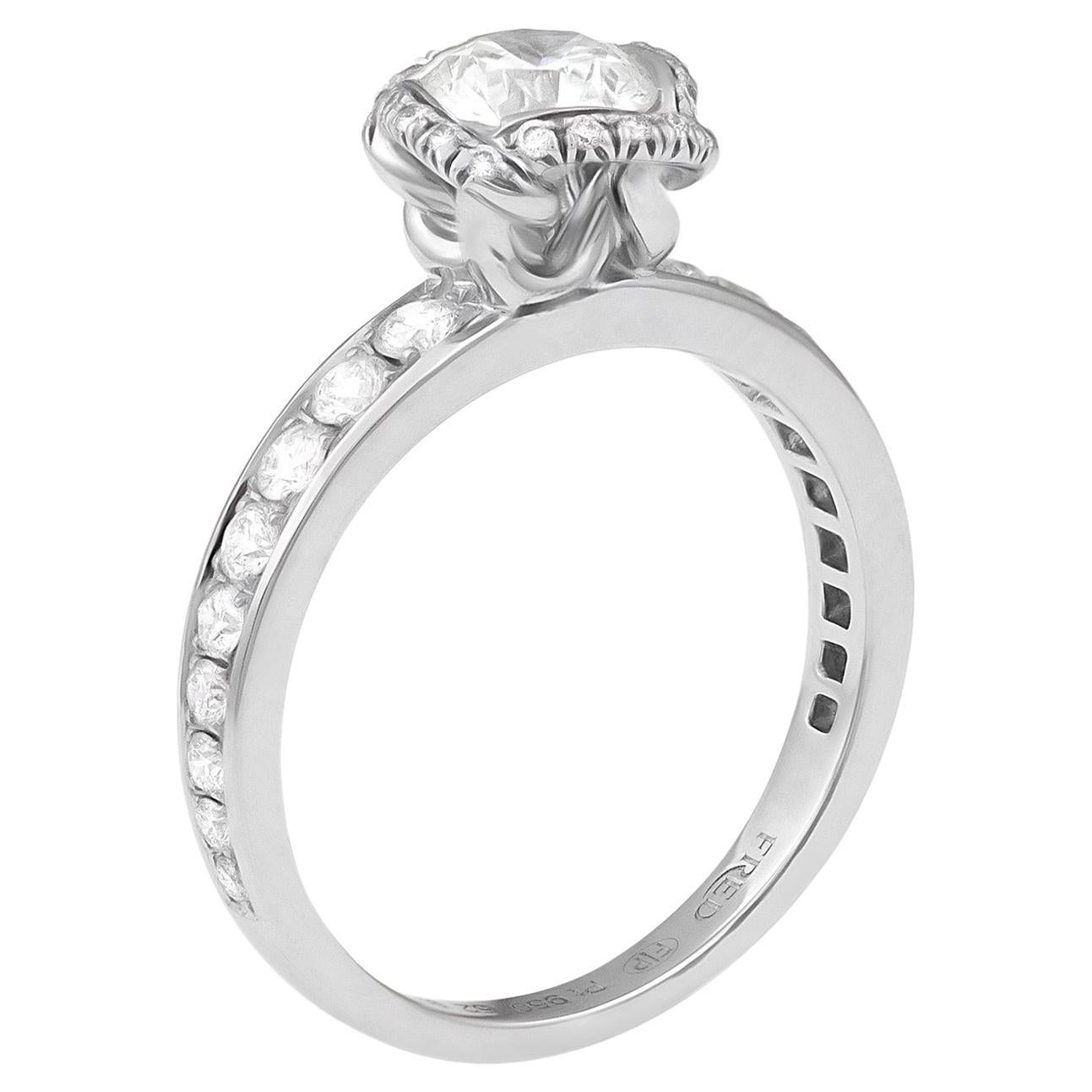 Fred Paris Platin GIA Diamantring 1,23ct. tw